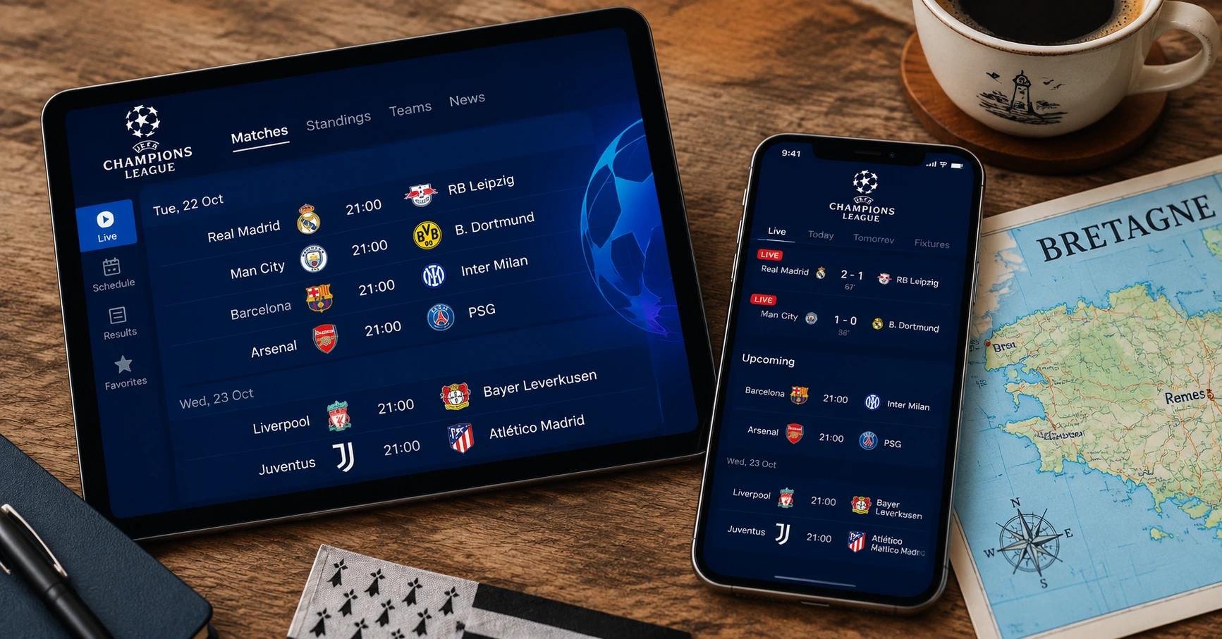 Penañse sell warc'h live Champions League: Kelenner komplek evit ar c'hoarierien Breizh - image 2