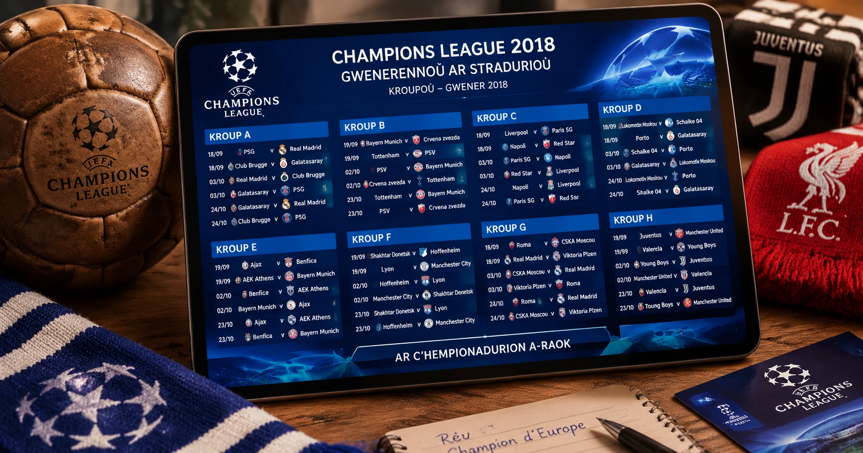 Calendrier Champions League 2018: Dreuzenn ar Grupperien - image 2