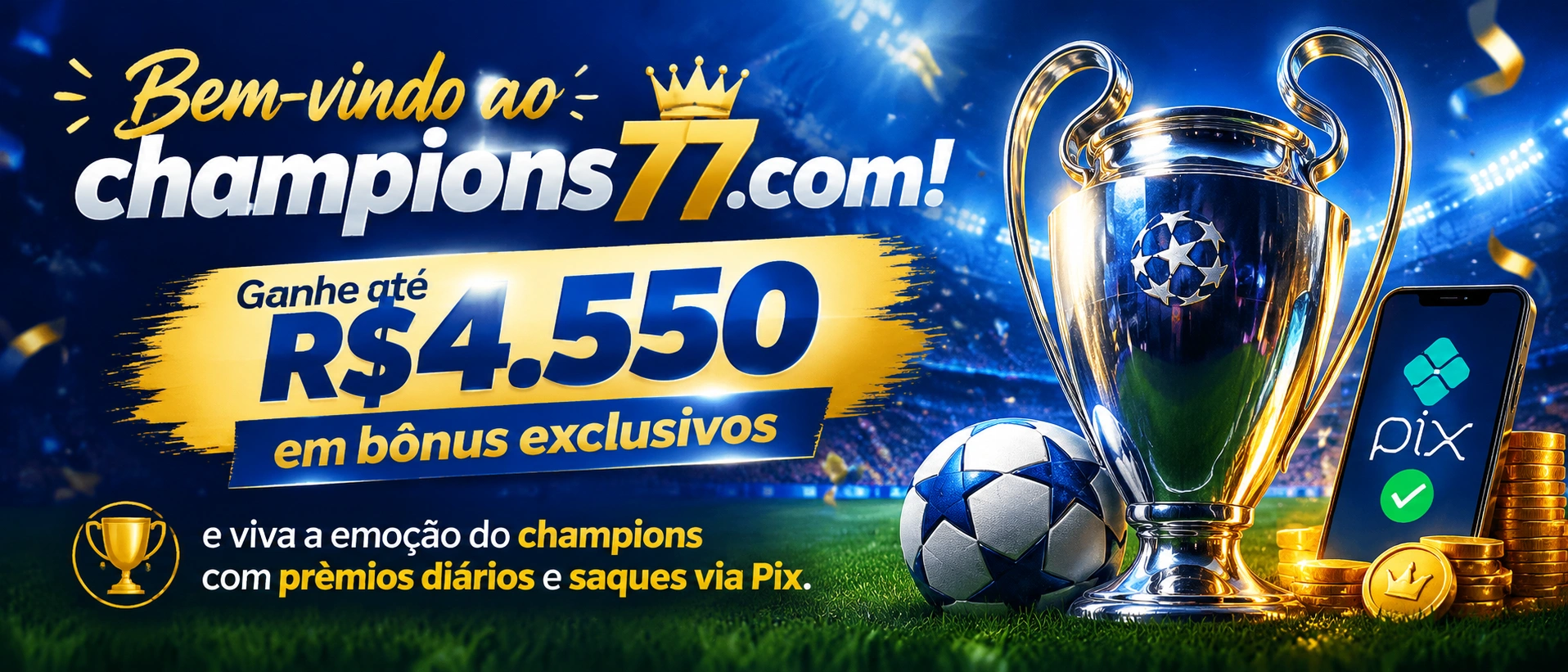 Interface do champions com foco em entrada e navegação principal